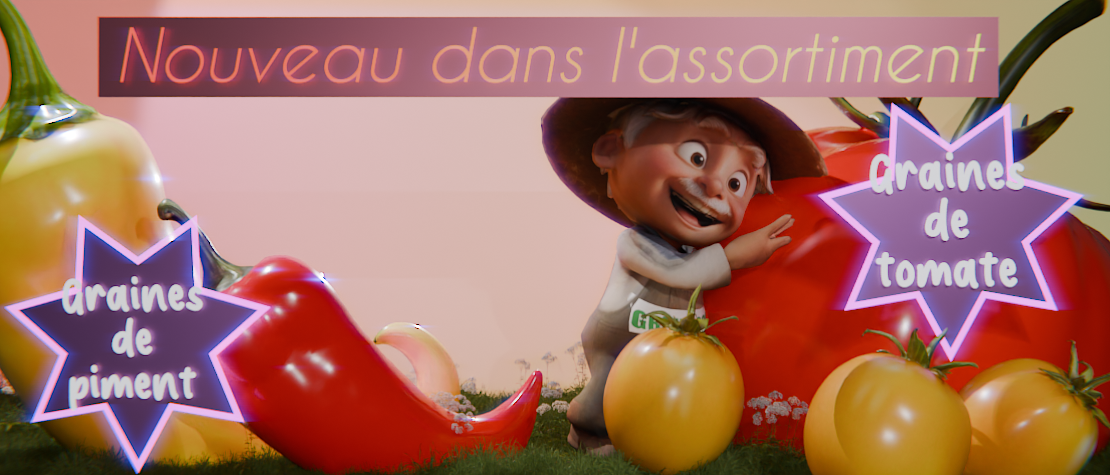 Nouveau : Graines de piment et de tomate